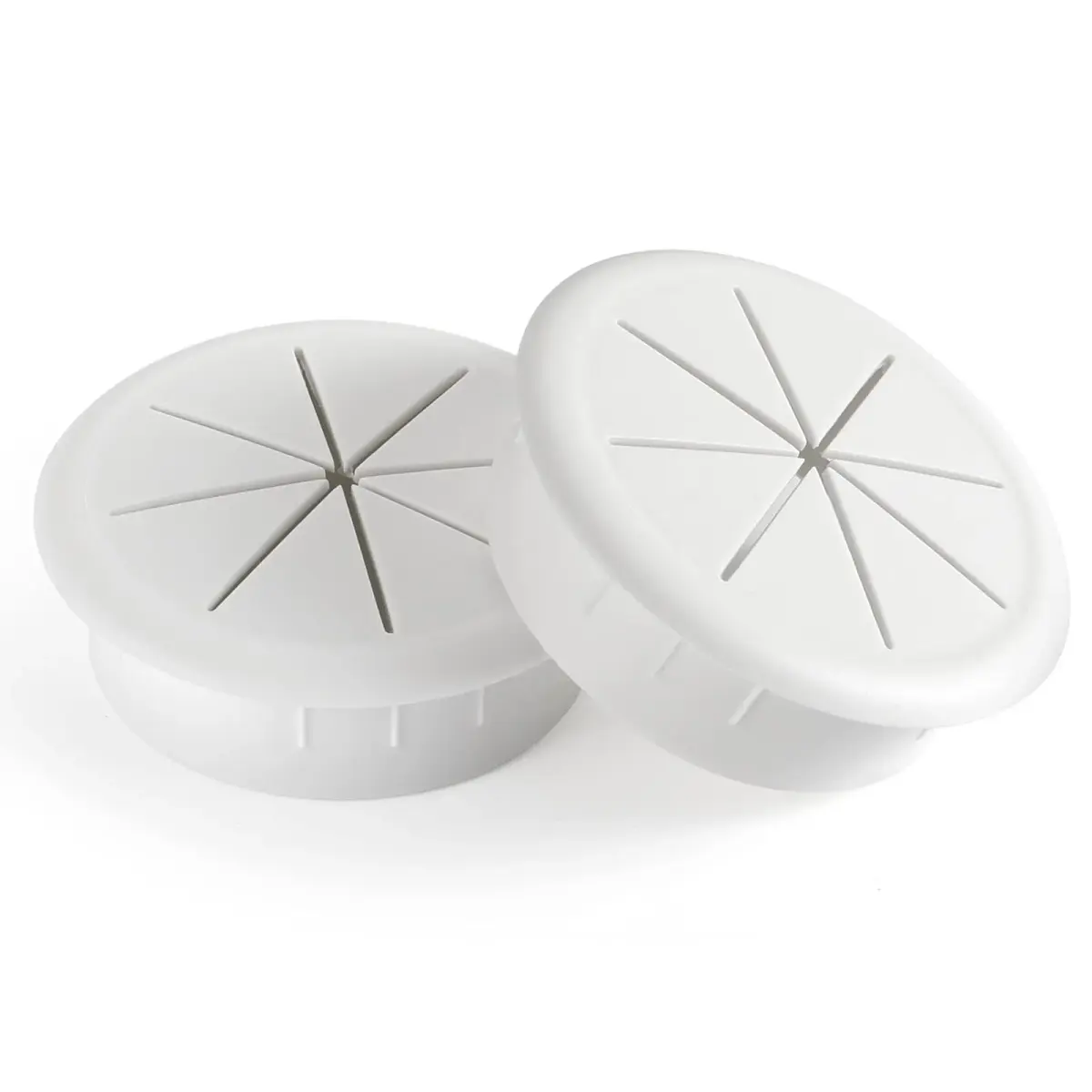 HYCC Flexible Desk Grommet 2-Pack White | Organize Wires Effectively - main product image
