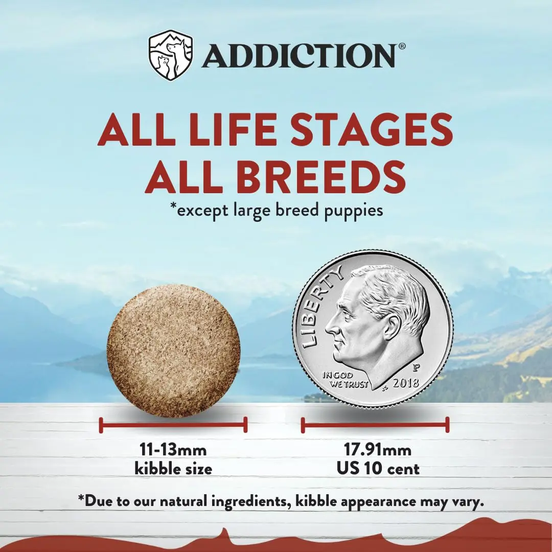 Addiction Viva La Venison Dog Food – Grain-Free Dry Dog Food with Novel Protein & Prebiotics, No Chicken, Beef, or Turkey – Made in New Zealand 4lb - view 3