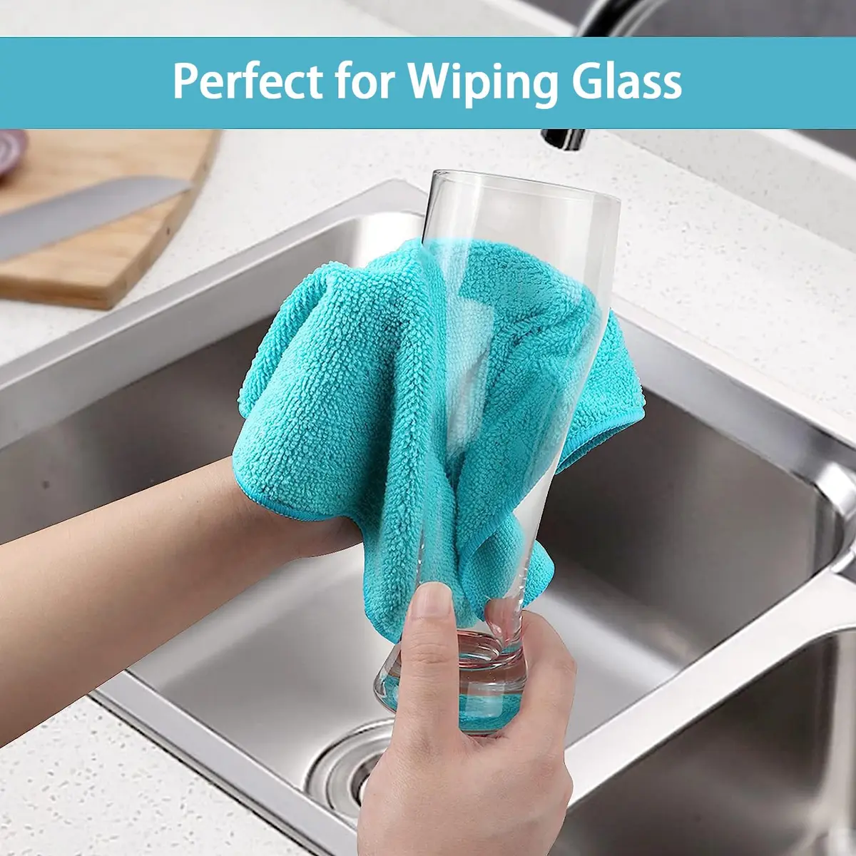 HOMEXCEL 50PK Microfiber Cleaning Cloth, 11.5x11.5in | Scratch-Free & Ultra-Absorbent - view 5
