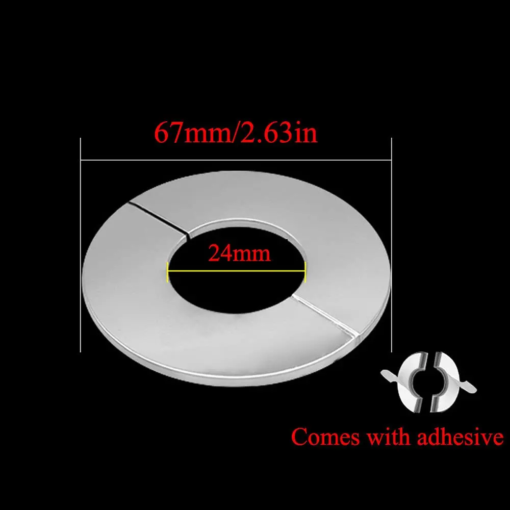 PZRT Stainless Steel Wall Split Flange 24mm | Rust-Proof Pipe Cover for Water & Gas Pipes - view 3