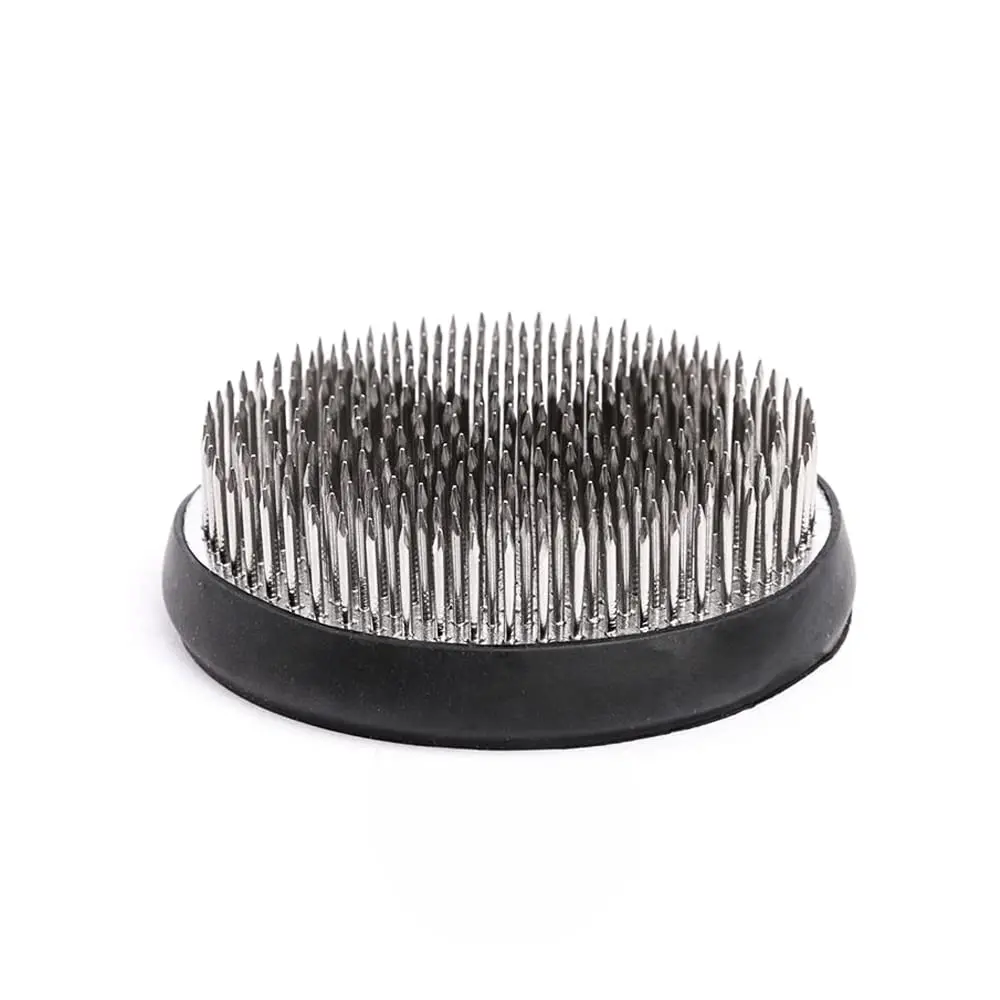 alladaga Stainless Steel Pin Flower Frog Arrangement Holder 80mm (3.2 Inch) | 331 Needles for Stable Floral Crafting - main product image