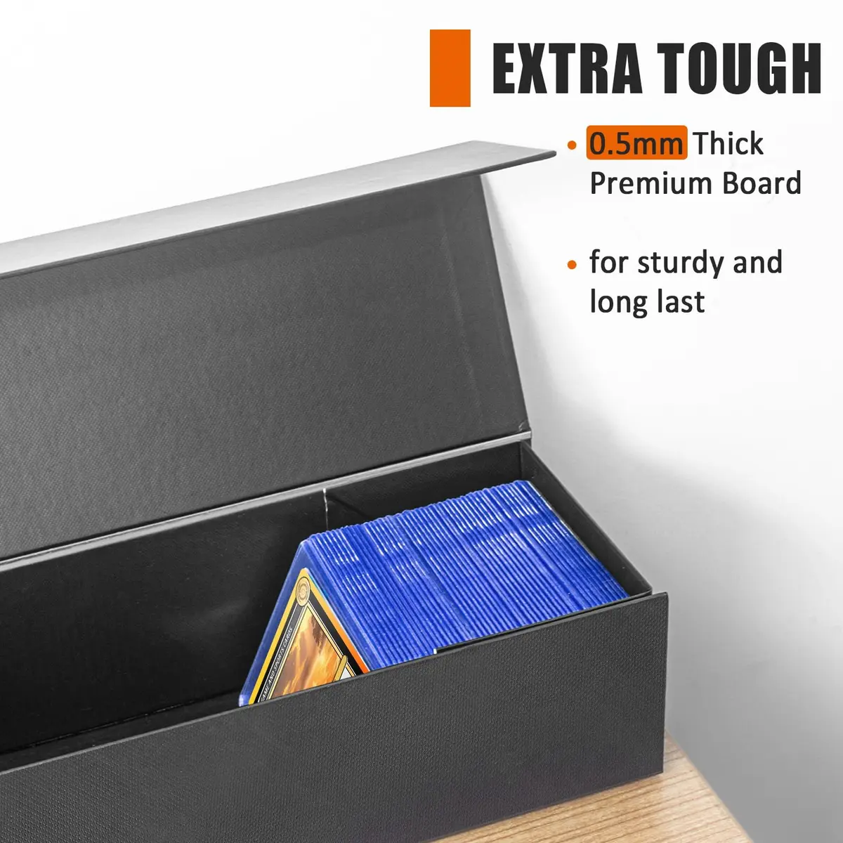 tutata Trading Card Storage Box Holds 900+ Cards | Durable, Waterproof & Magnetic Closure - view 4