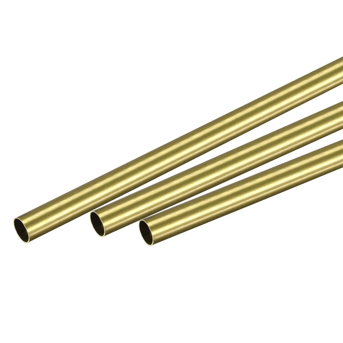 uxcell Brass Round Tube 6.5mm OD x 0.25mm Wall x 300mm Length Pipe Tubing (3 Pcs) | Precision Metal Tubing for DIY & Industrial Use - main product image