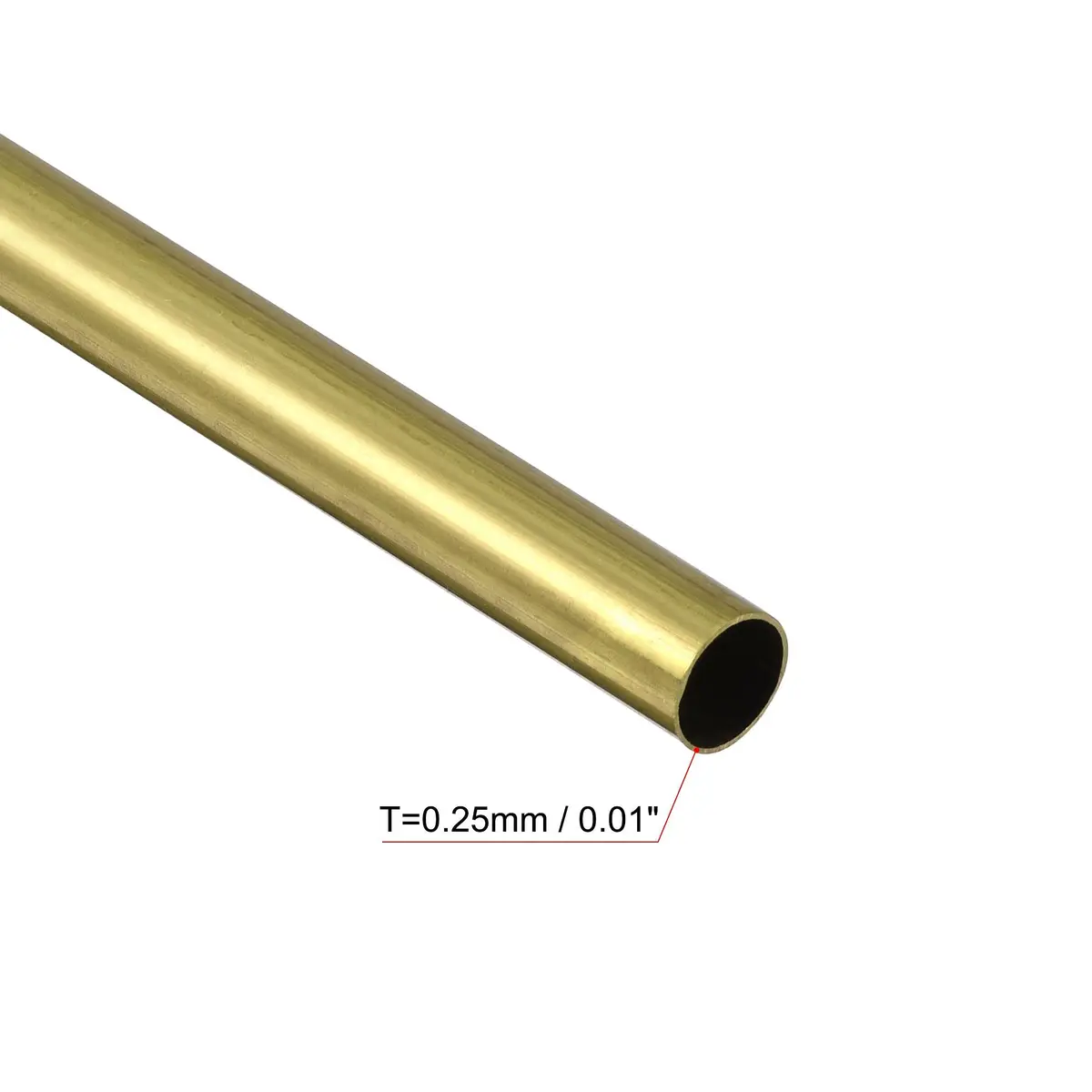 uxcell Brass Round Tube 6.5mm OD x 0.25mm Wall x 300mm Length Pipe Tubing (3 Pcs) | Precision Metal Tubing for DIY & Industrial Use - view 3