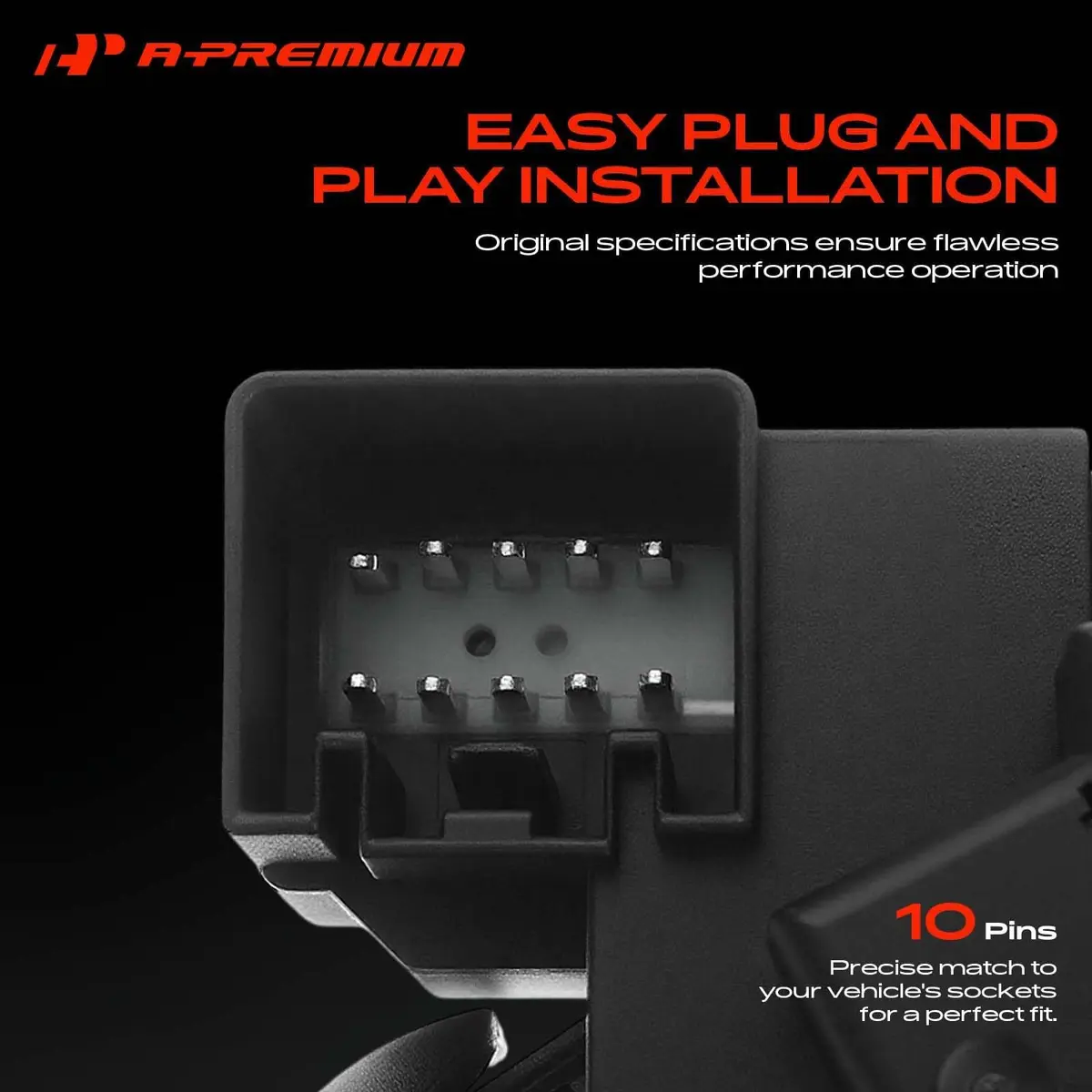 A-Premium Turn Signal Switch Multifunction Switch Compatible with Ford | OEM-Quality, Bolt-On Fit, 12V, One Year Guarantee - view 4