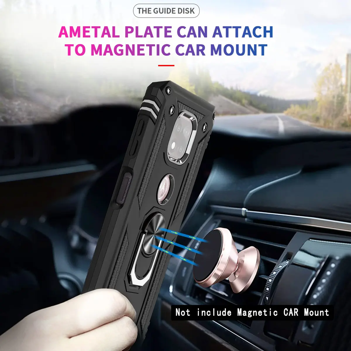 LeYi for Moto G Power 2021 Case: Heavy Duty Shockproof & Stand Black | Military Grade Drop Protection - view 4