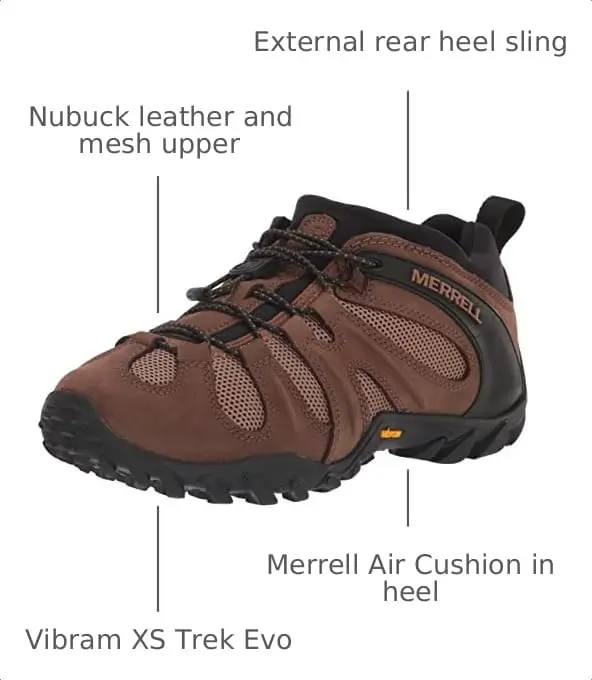 Merrell Chameleon 8 Stretch Hiking Shoe, Earth, 7 Medium | Lightweight, Breathable & Durable for Outdoor Adventures - view 4