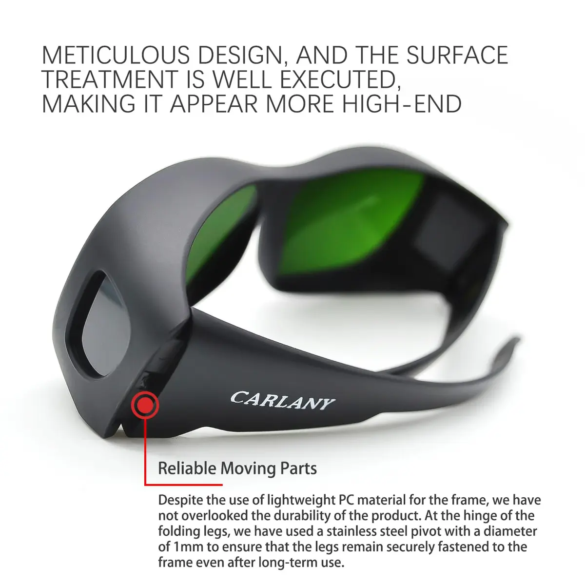 CARLANY Professional IPL Safety Glasses OD 5+ 200-2000nm | CE Certified Anti-Fog Over-the-Glass Design - view 5