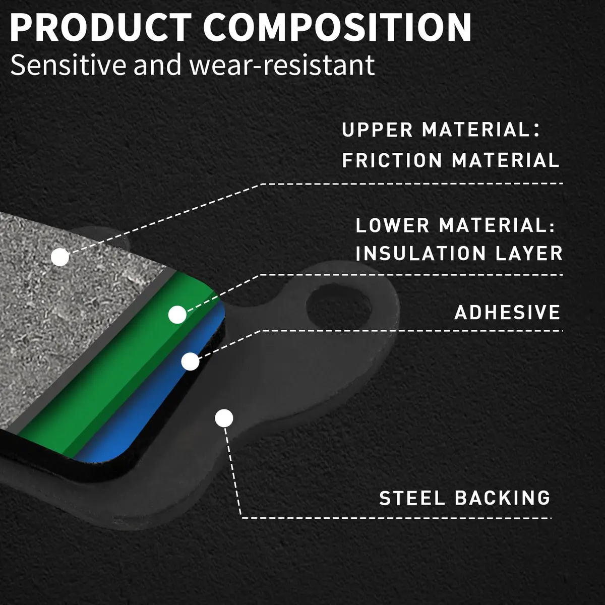 SOLLON Brake Pads for Kawasaki EN650 Vulcan S 2015-2020 | Quiet, Durable, Easy Install - view 4