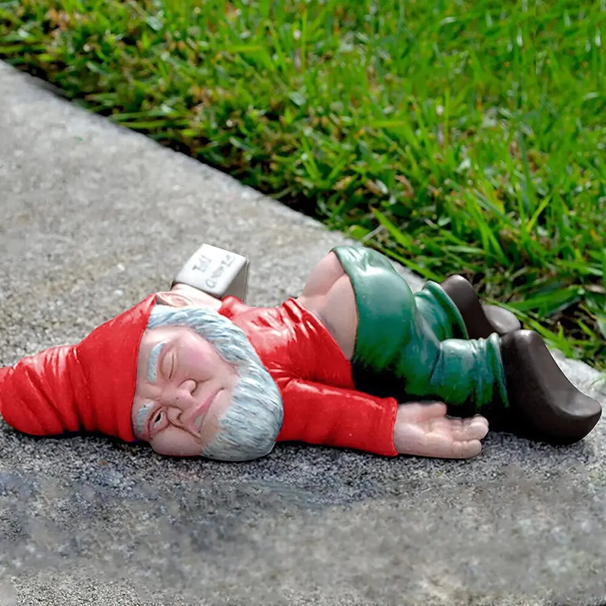 IcyAits Funny Drunk Dwarf Garden Gnome Statue 15.2cm (6 inches) | Resin Sculpture for Outdoor Decor - main product image