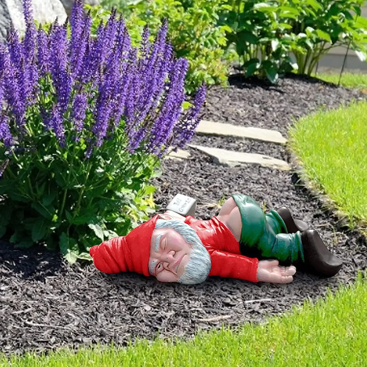 IcyAits Funny Drunk Dwarf Garden Gnome Statue 15.2cm (6 inches) | Resin Sculpture for Outdoor Decor - view 8