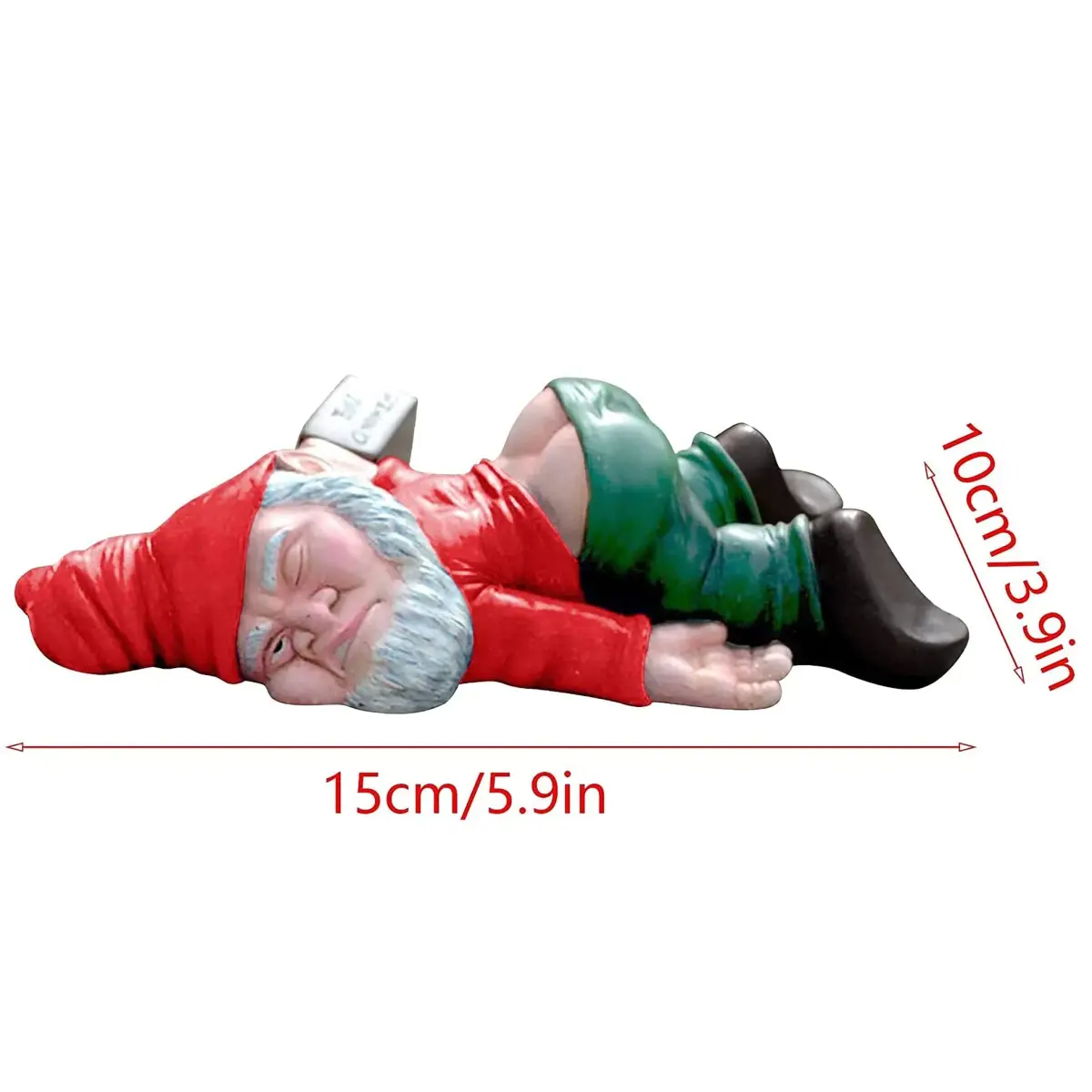 IcyAits Funny Drunk Dwarf Garden Gnome Statue 15.2cm (6 inches) | Resin Sculpture for Outdoor Decor - view 2