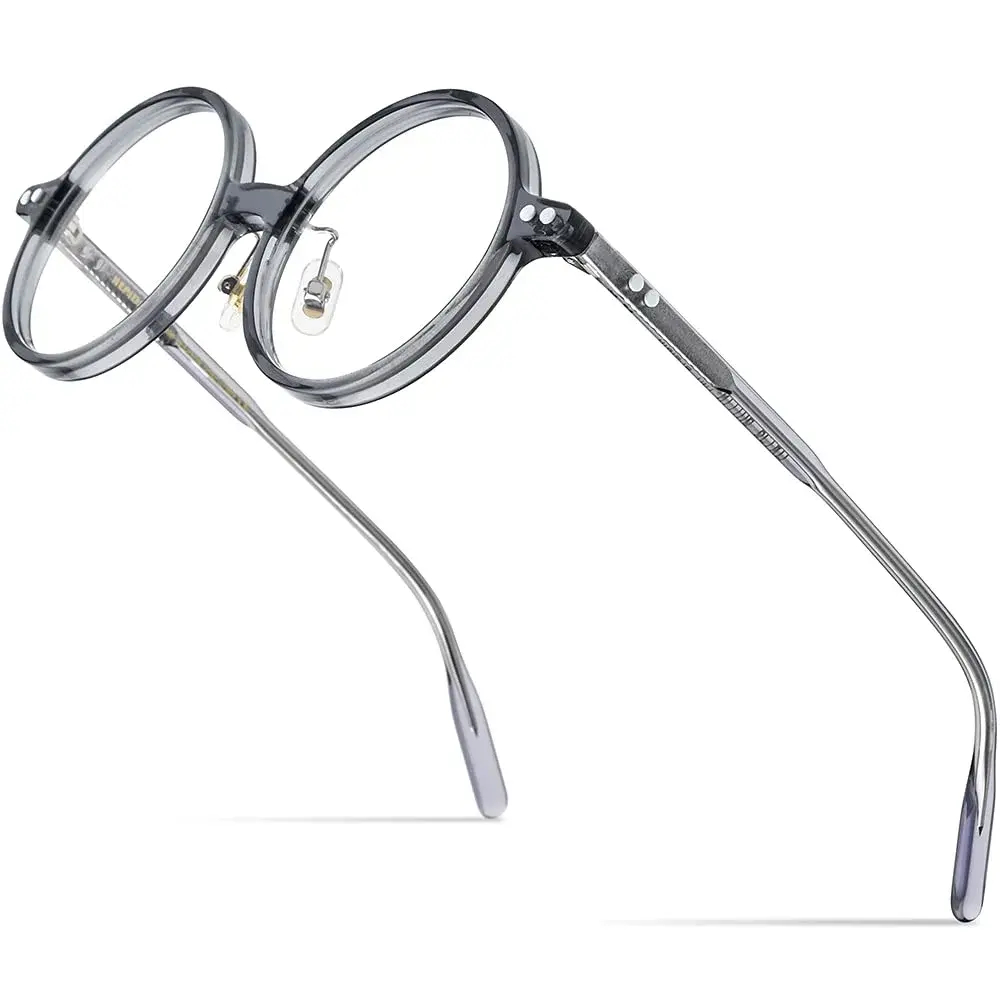 HEPIDEM Vintage Round Optical Glasses Frame 50mm (24mm Bridge) | Authentic Acetate Eyewear Imported for India - main product image
