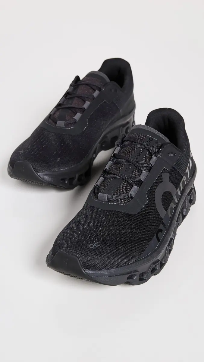 On Men's Cloudmonster Sneakers All Black Size 8 | Breathable Mesh Running Shoe - view 4