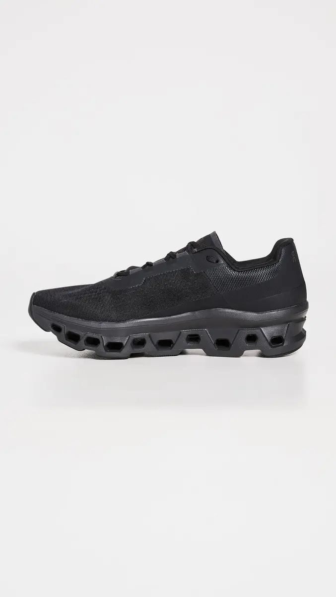 On Men's Cloudmonster Sneakers All Black Size 8 | Breathable Mesh Running Shoe - view 6
