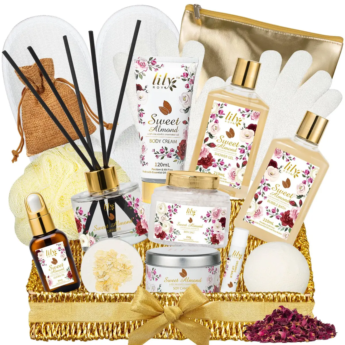 LILY ROY 17Pcs Spa Gift Set | Moisturizing Bath Basket for Women & Mom (17 Piece) - main product image