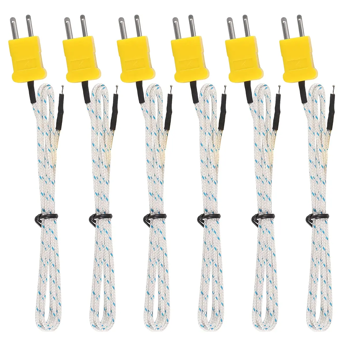 UMLIFE 1M K Type Mini-Connector Thermocouple Temperature Probe Sensor -50~700°C | Compatible with TM902C/ TES1310, 6 pcs - main product image