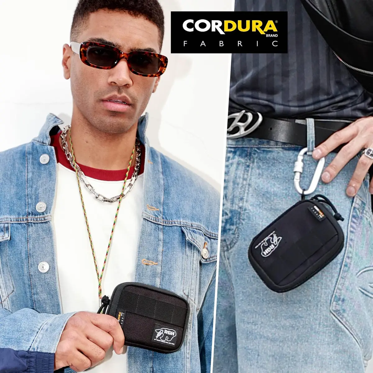 RE ROUGH ENOUGH Wallet for Teen Boy Men with Lanyard, RFID Card Holder, Black | Detachable Neck & RFID Shield - view 6