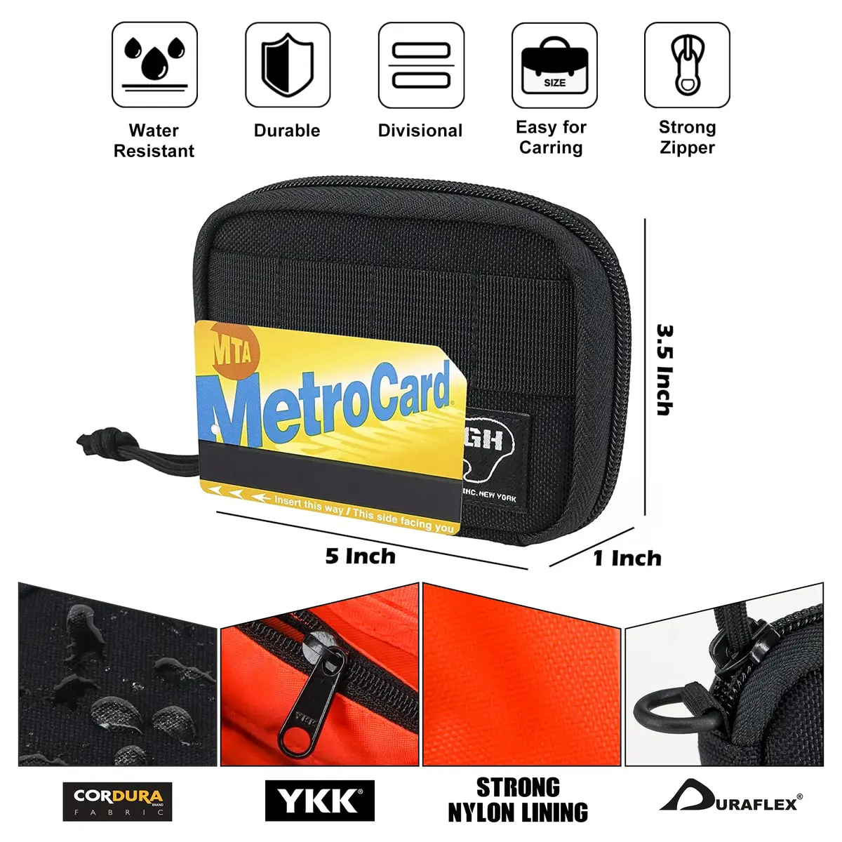 RE ROUGH ENOUGH Wallet for Teen Boy Men with Lanyard, RFID Card Holder, Black | Detachable Neck & RFID Shield - view 2