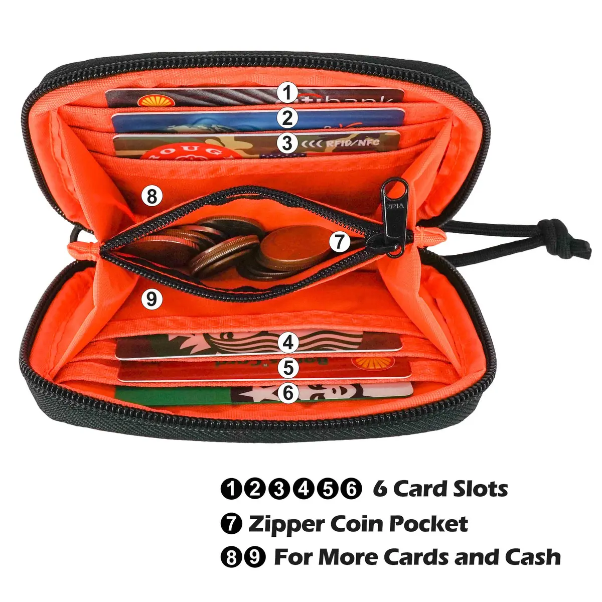 RE ROUGH ENOUGH Wallet for Teen Boy Men with Lanyard, RFID Card Holder, Black | Detachable Neck & RFID Shield - view 3