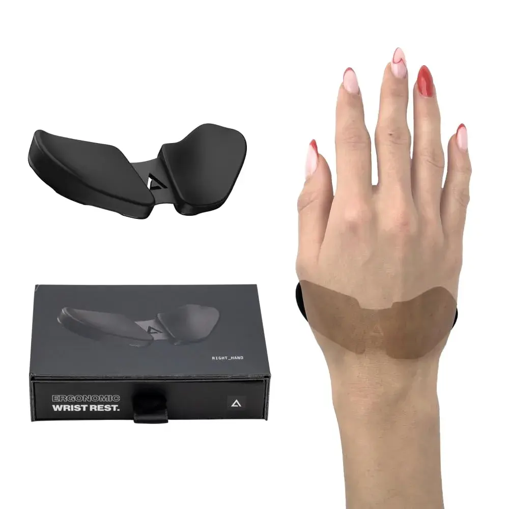 DELTAHUB Carpio 2.0 Ergonomic Wrist Rest for Mouse - Large, Grey, Right-Handed - main product image
