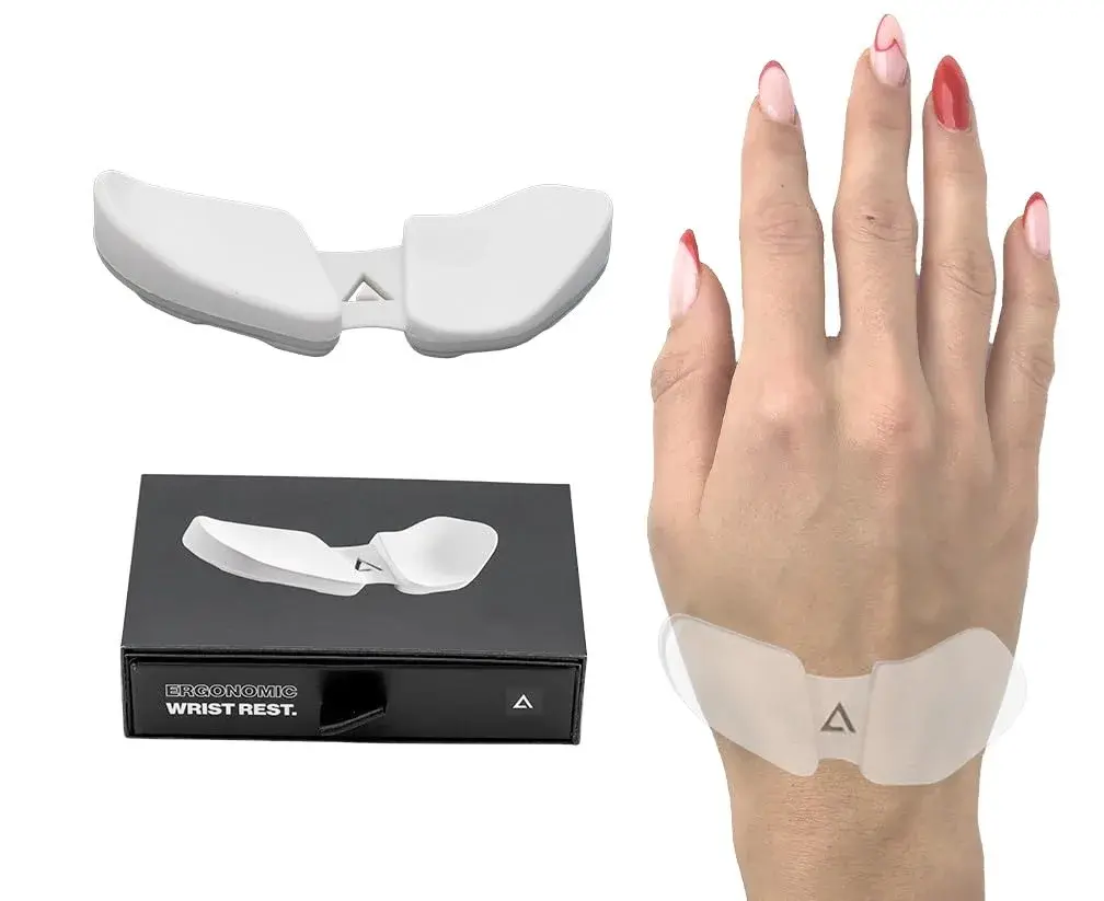 DELTAHUB Carpio 2.0 Left-Handed Ergonomic Wrist Rest for Mouse, Large White | Reduces Strain - main product image