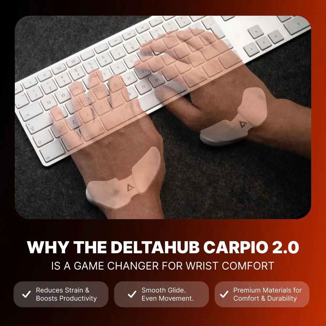 DELTAHUB Carpio 2.0 - Left-Handed Ergonomic Wrist Rest for Mouse, Pain Relief, Anti-Fatigue, Small, Black - view 5
