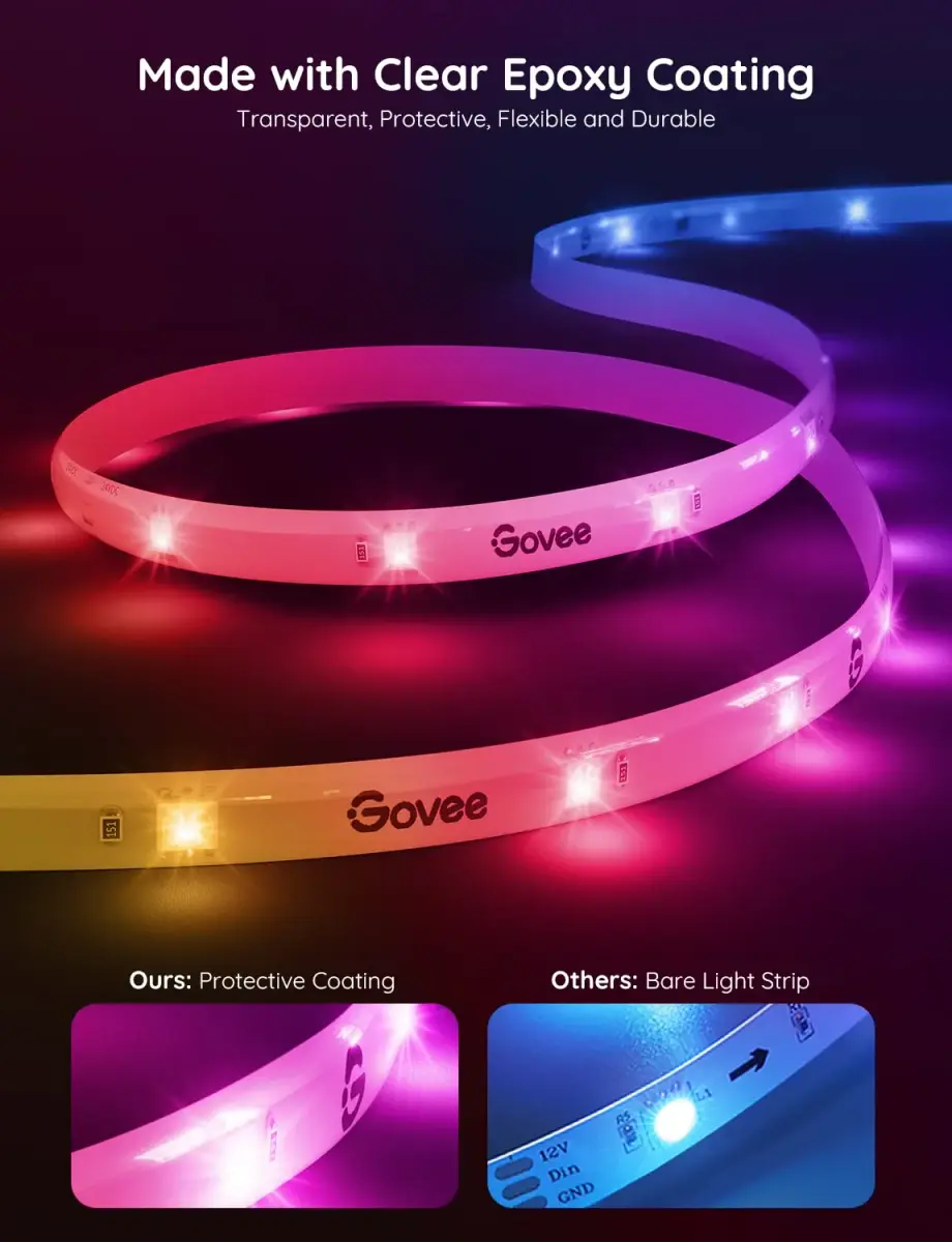 Govee RGBIC LED Strip Lights 32.8ft | Smart Multicolor Lighting for Home Decor - view 5