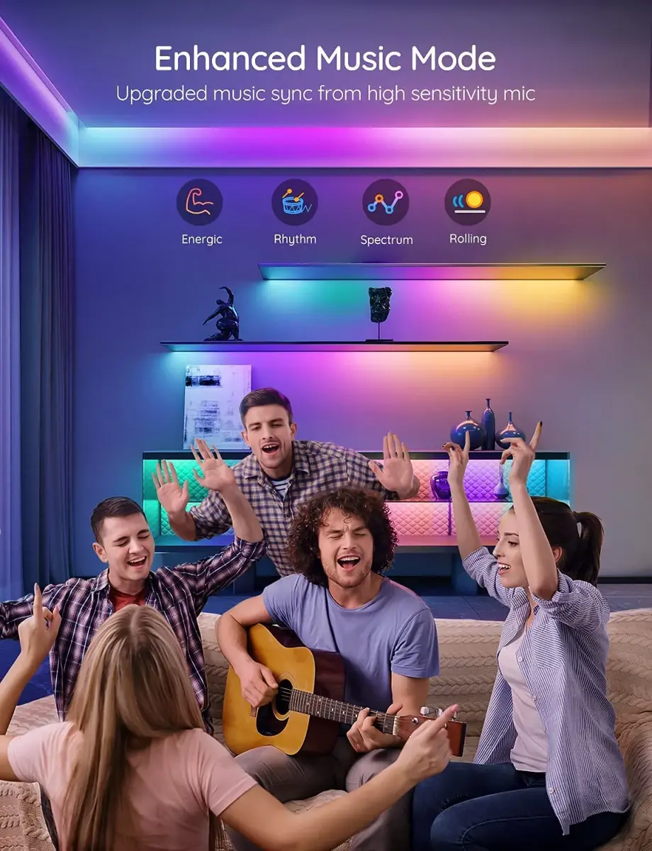 Govee RGBIC LED Strip Lights 32.8ft | Smart Multicolor Lighting for Home Decor - view 3