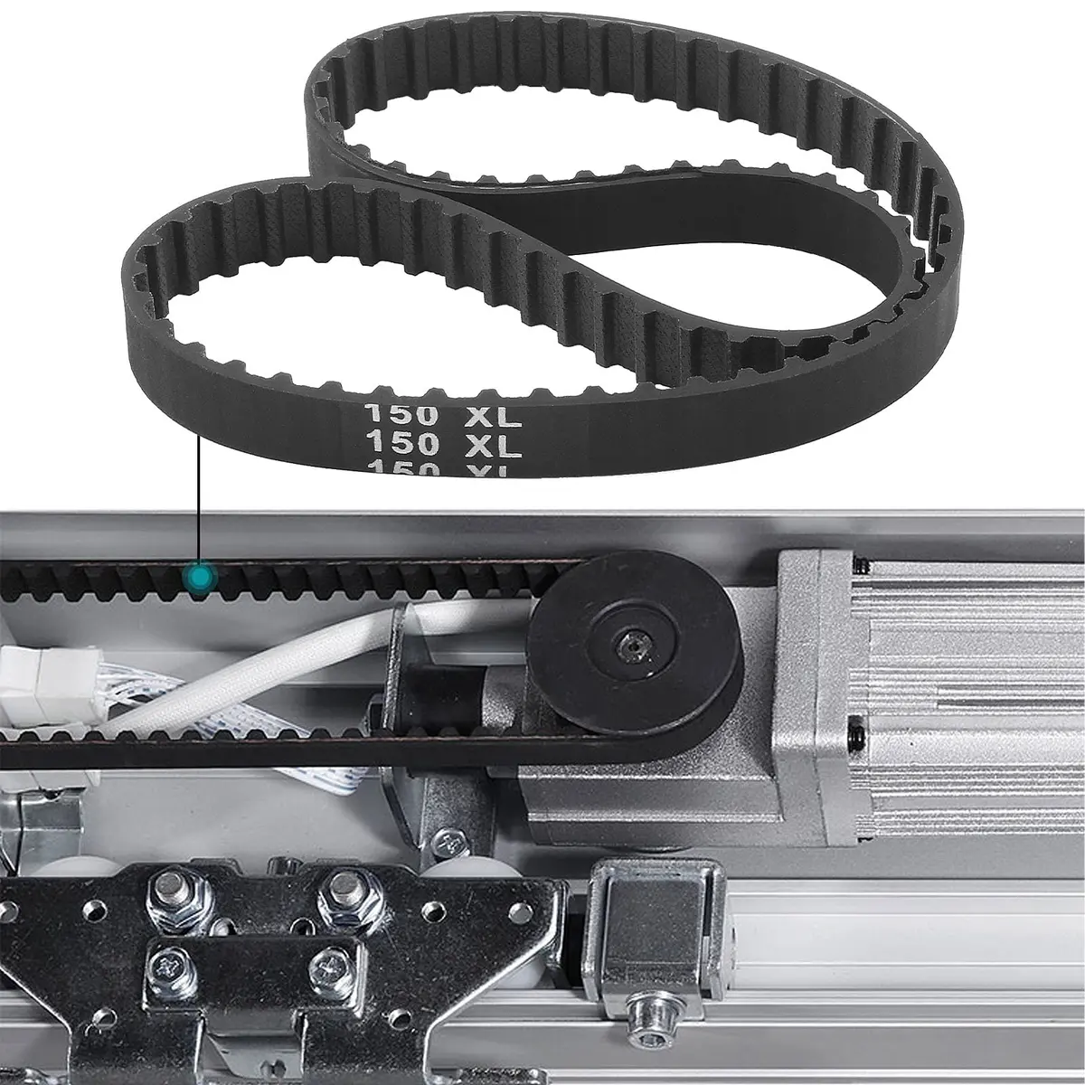 Qjaiune 2Pcs 150XL037 Timing Belt 75T 10mm | Neoprene, Nylon, Glass Fiber Drive Belt - view 6