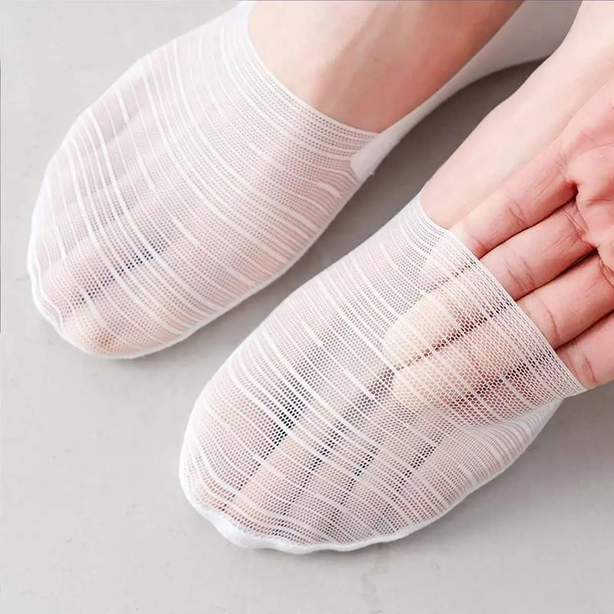 coloredlife Invisible Ice Silk No Show Socks | 5 Pairs, Unisex Shoe Liners - view 6