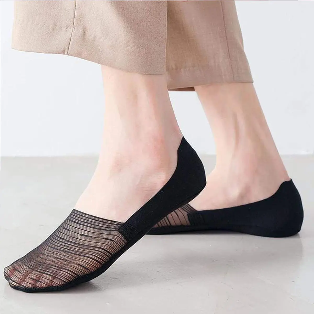 coloredlife Invisible Ice Silk No Show Socks | 5 Pairs, Unisex Shoe Liners - view 8