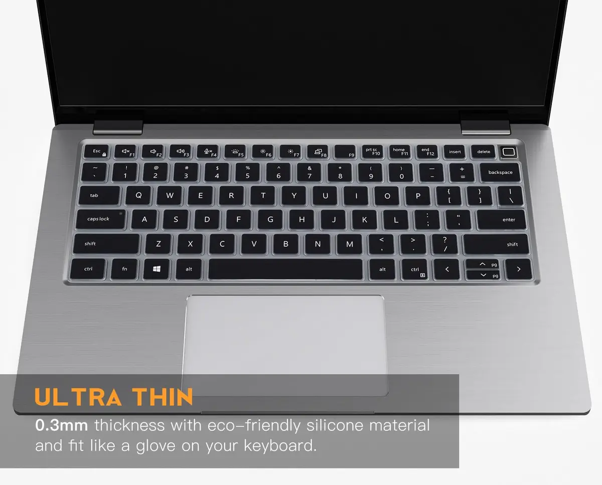 CaseBuy Black Silicone Keyboard Cover Skin for Dell Latitude 3440-2022 Laptops, 14" (35.56 cm) - view 5