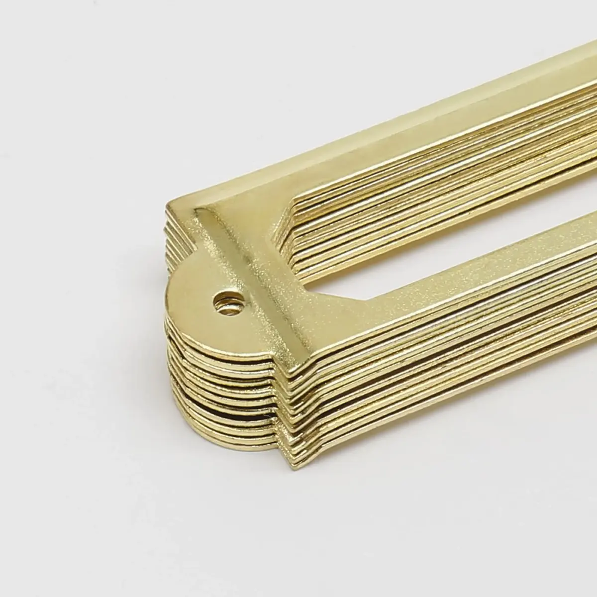 Qjaiune Gold Metal Label Holders 60x17mm (2.36"x0.67") with Screws | Rust-Resistant Iron for Cabinets & Drawers - view 5