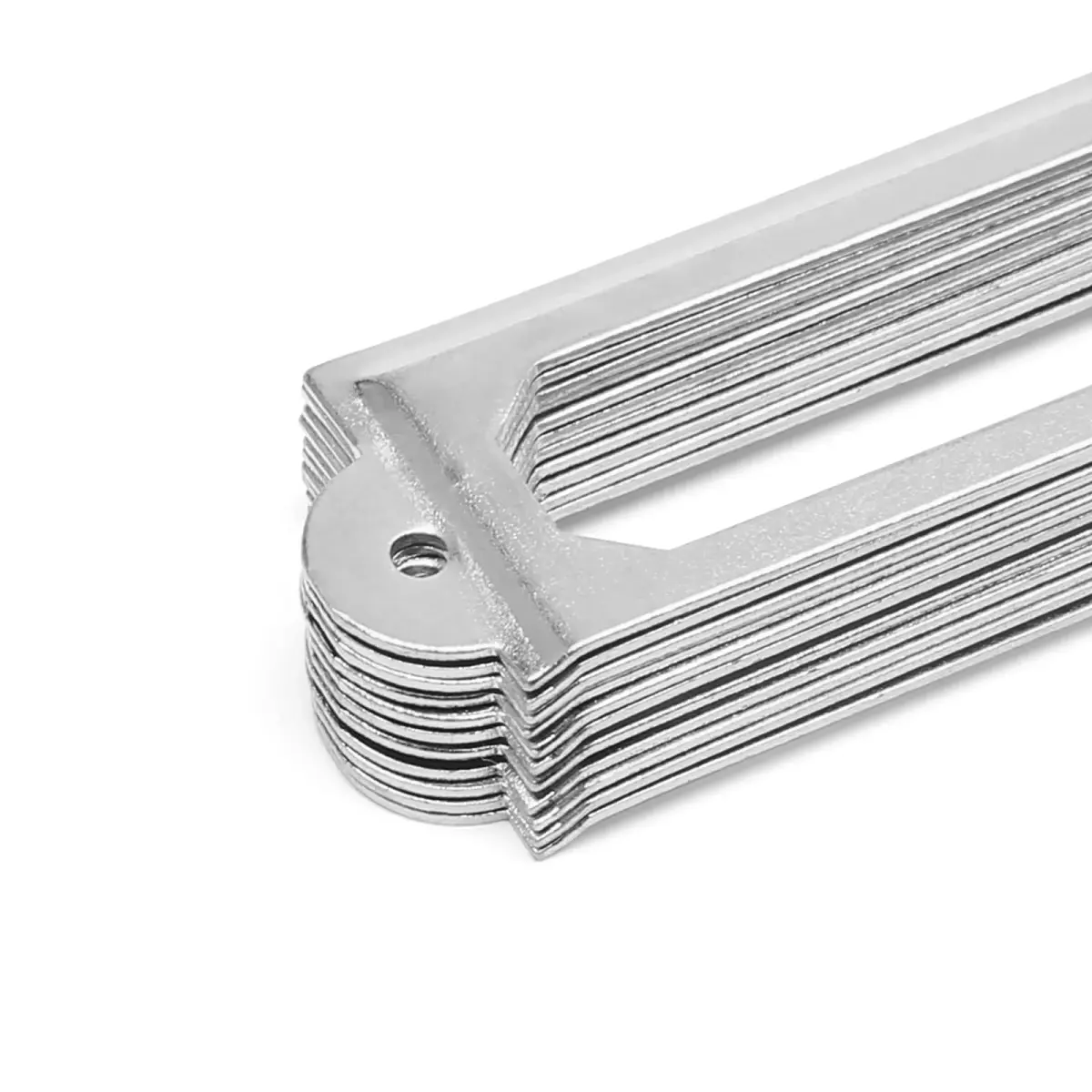 Qjaiune Silver Metal Label Holders 50 PCS | Rust-Resistant Iron with Screws - view 5