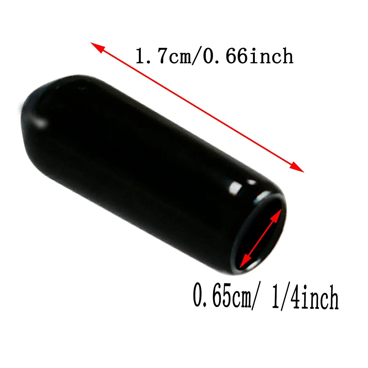 yuntop Black Vinyl Flexible End Caps for Pipes, Tubing & Rods (50-Pack, 6.5mm-7mm) - view 3