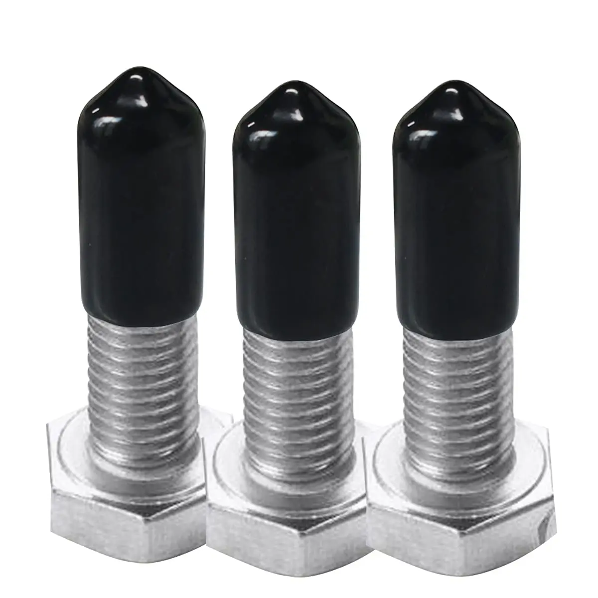 yuntop Black Vinyl Flexible End Caps for Pipes, Tubing & Rods (50-Pack, 6.5mm-7mm) - view 4