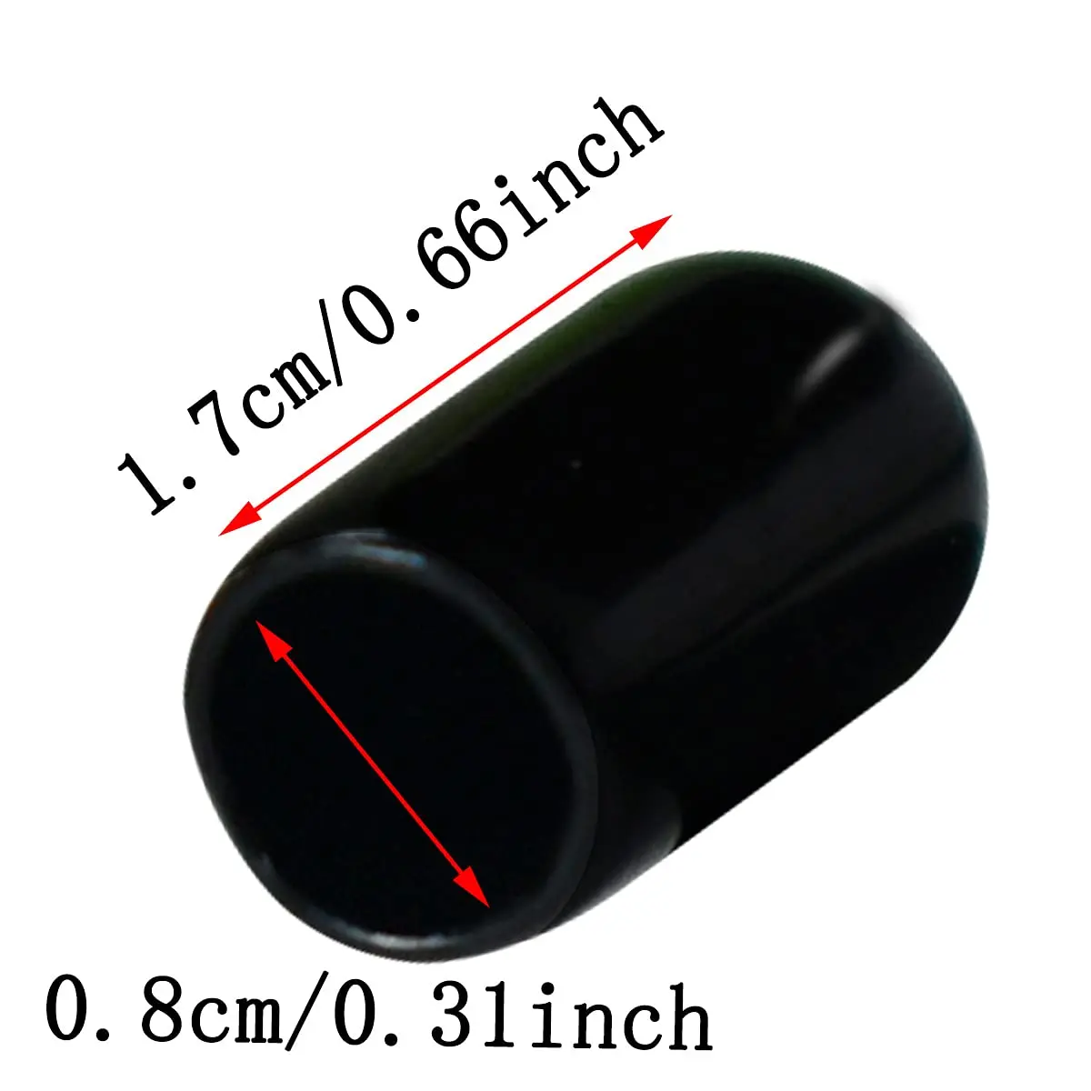 yuntop 50pcs Black Rubber End Caps for 8mm-8.5mm (5/16 Inch) Screws, Tubes, Pipes | Protective Thread Covers - view 4