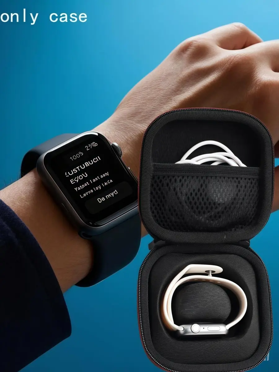 Maoershan Carrying Case Compatible with Apple Watch Series SE/7/6/5/4/3/2/1 45mm 44mm 42mm 40mm 38mm | Hard Shell Travel Storage Bag - view 5