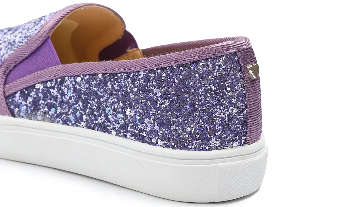 FEVERSOLE Women's Fashion Slip-On Sneakers 8 M US | Casual Flat Loafers Lavender - view 5
