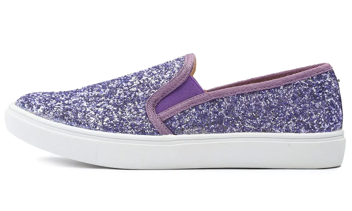 FEVERSOLE Women's Fashion Slip-On Sneakers 8 M US | Casual Flat Loafers Lavender - view 2