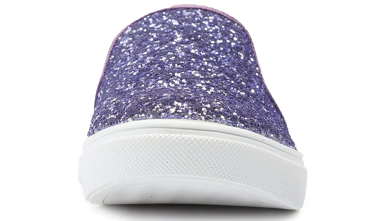 FEVERSOLE Women's Fashion Slip-On Sneakers 8 M US | Casual Flat Loafers Lavender - view 3