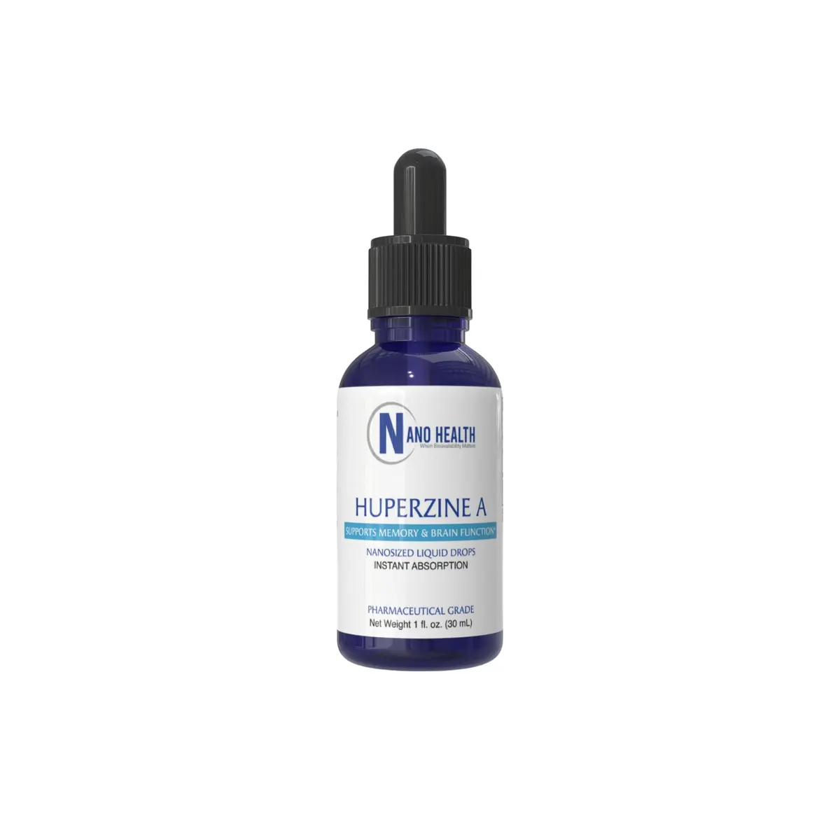 Nanoceutical Solutions Huperzine A Liquid Drops | Memory & Focus Support | 200 mcg per Serving, 30 Servings | Made in USA - main product image