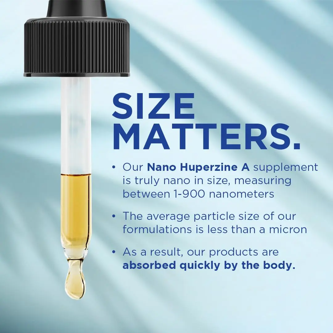 Nanoceutical Solutions Huperzine A Liquid Drops | Memory & Focus Support | 200 mcg per Serving, 30 Servings | Made in USA - view 5