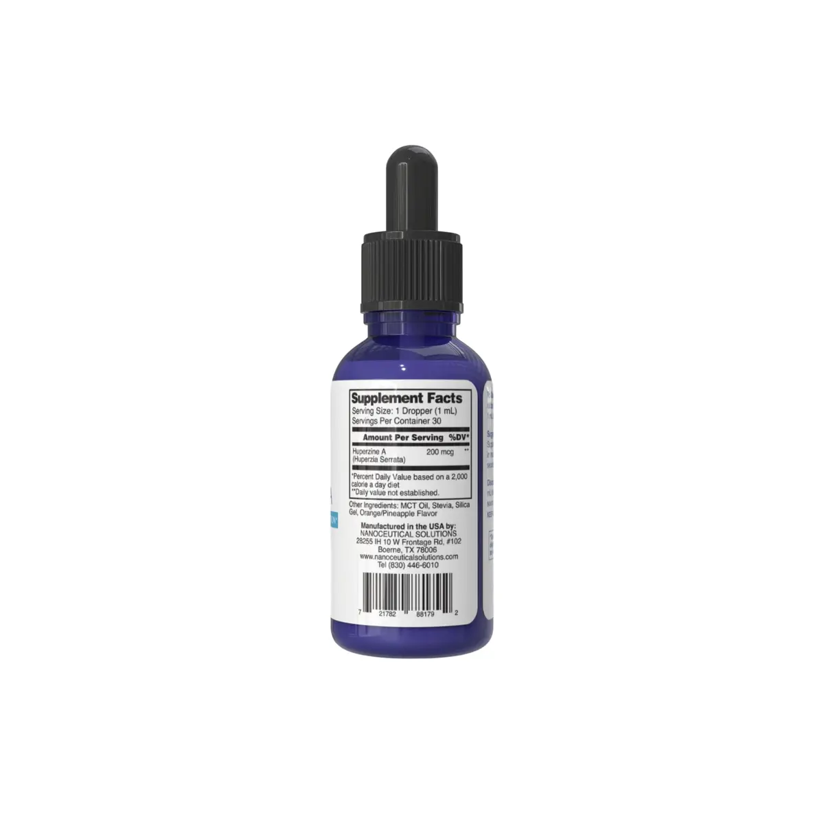 Nanoceutical Solutions Huperzine A Liquid Drops | Memory & Focus Support | 200 mcg per Serving, 30 Servings | Made in USA - view 9