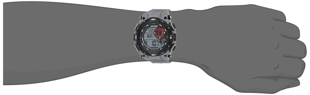 Armitron Sport Men's Digital Chronograph Resin Strap Watch, 40/8397 | Water-Resistant 100M for Fitness & Daily Use - view 3