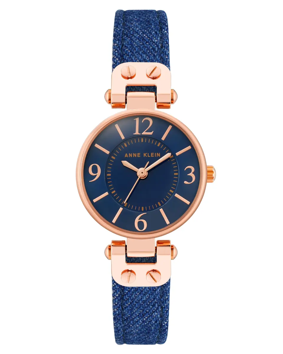 Anne Klein Women's Leather Strap Watch 26mm Blue Dial Water-Resistant - main product image