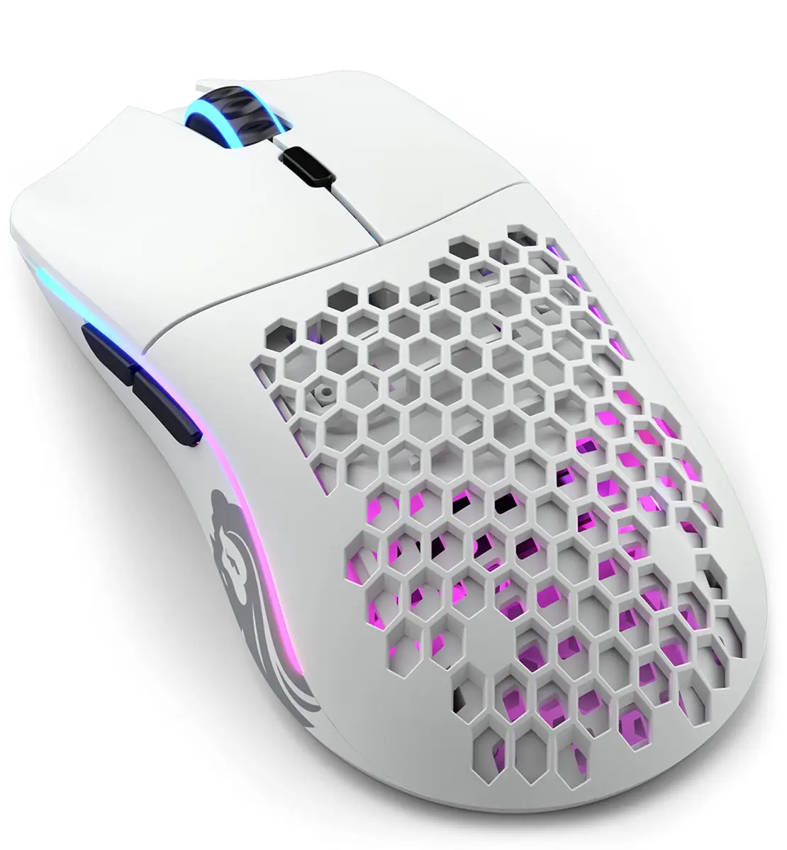 GLORIOUS Model O Wireless Gaming Mouse - 69g Honeycomb Design, RGB, Ambidextrous, 2.4GHz Wireless, 71 Hours Battery, Matte White - main product image