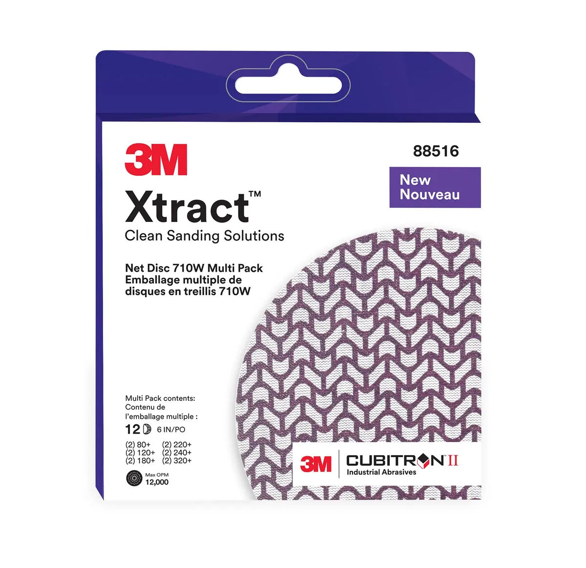 3M Xtract Net Disc 710W 6 in | Dust-Free Sanding with Cubitron Grain - main product image
