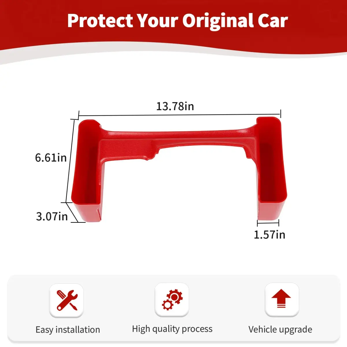 RT-TCZ Red Caddy for Jeep Wrangler JL JLU Gladiator JT 2018-2024 2-Pack | Organizes Phones, Change, and Small Items - view 6